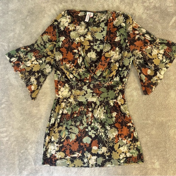 Sweet Pea Vintage Y2K Sheet Babydoll Fairy Floral Women’s Top Size Large - Picture 1 of 6